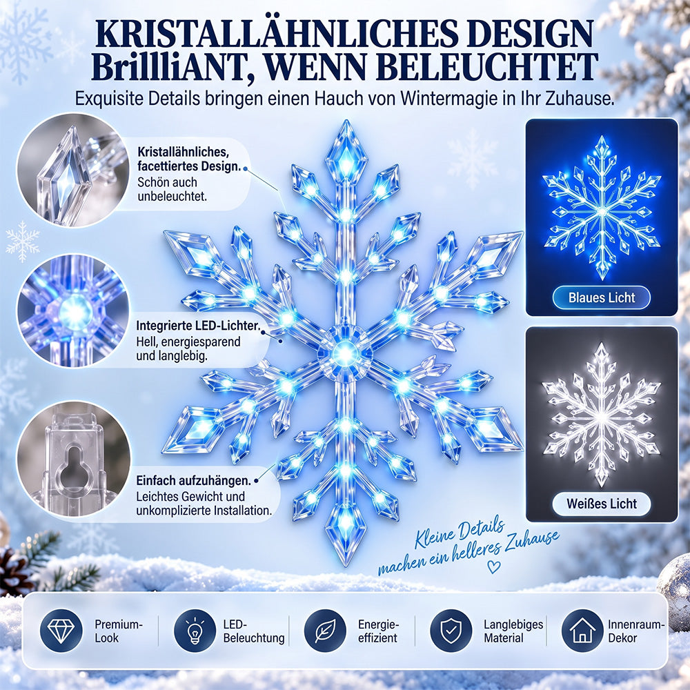 ❄️TYIIMAX LED-Schneeflocken-Wandleuchten-Set (12 Stück)