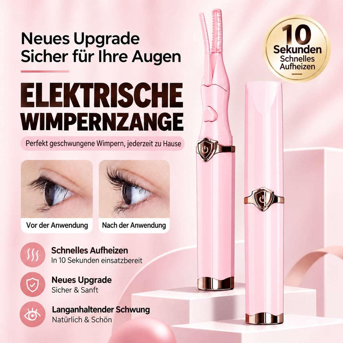 Elektrischer Wimpernformer – Langanhaltender Wimpernschwung