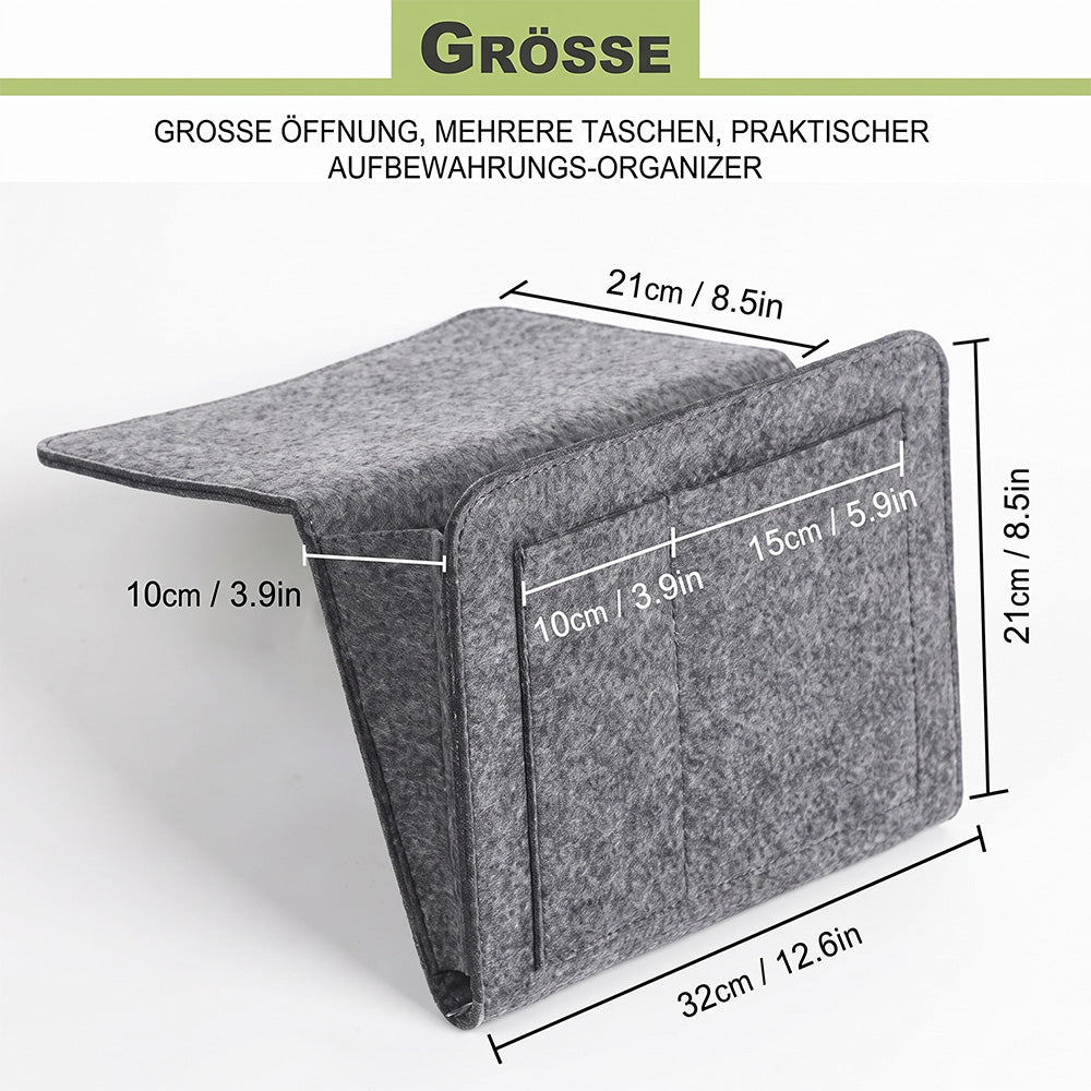 🥳TOP-ANGEBOT🥳💞Über 10.000 Stück verkauft! Nachttisch-Organizer mit vielen Fächern, aus weichem Filz & kinderleichter Montage. Alles griffbereit – hol dir deinen! ✅