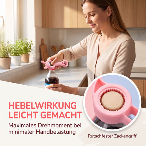 4-in-1-Multifunktionsöffner für Flaschen und Gläser – Küchenhelfer in Hasenform mit Flaschenöffner 🐰🍾