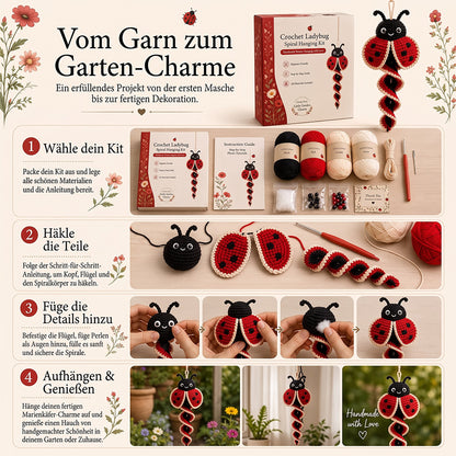 🧶🌿 Häkelnadel-Set für spiralförmige Ornamente – Ein anfängerfreundliches DIY-Set zur Gartentierdekoration