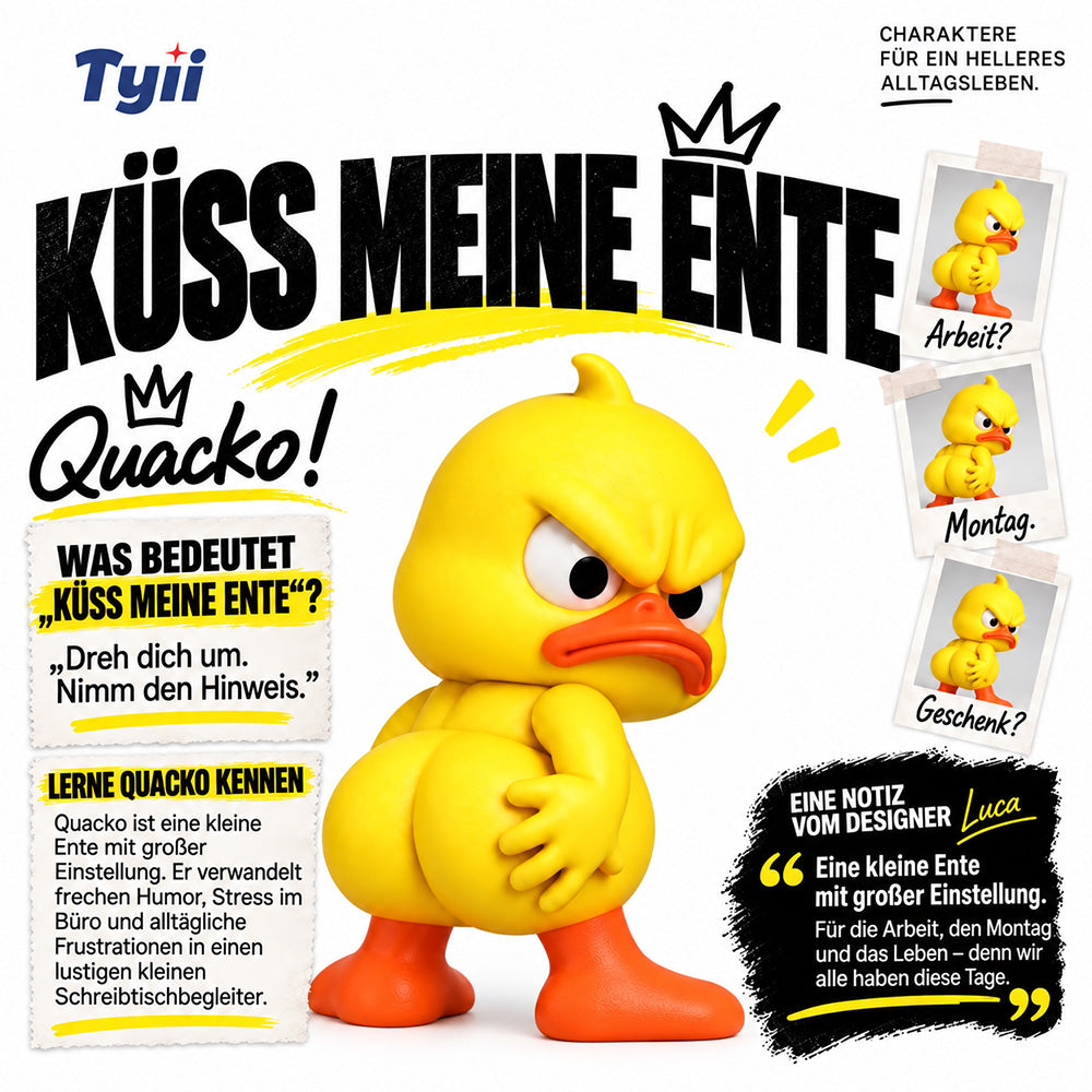 TYII Lustige Figur einer wütenden Ente