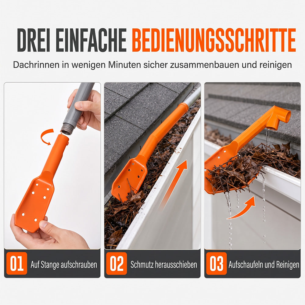 Werkzeuge zur Dachrinnenreinigung ohne Klettern