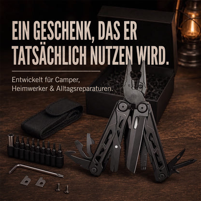 TYIIMAX™ 28-in-1-Multitool mit großer Schere | Kompaktes Outdoor-Werkzeug für Camping & Reparaturen