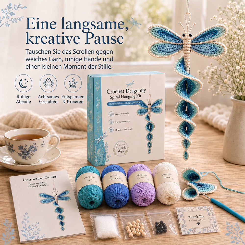 🧶🌿 Häkelnadel-Set für spiralförmige Ornamente – Ein anfängerfreundliches DIY-Set zur Gartentierdekoration