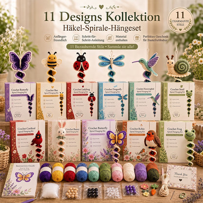 🧶🌿 Häkelnadel-Set für spiralförmige Ornamente – Ein anfängerfreundliches DIY-Set zur Gartentierdekoration