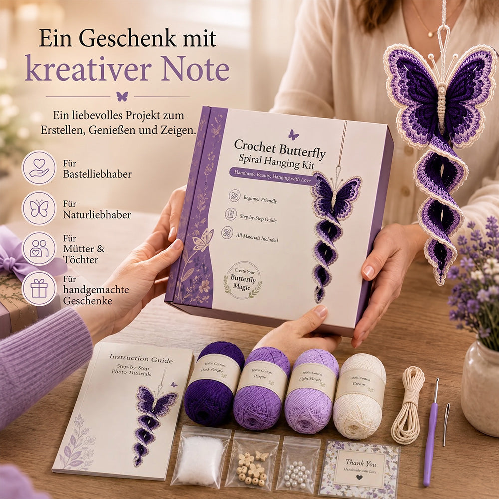 🧶🌿 Häkelnadel-Set für spiralförmige Ornamente – Ein anfängerfreundliches DIY-Set zur Gartentierdekoration