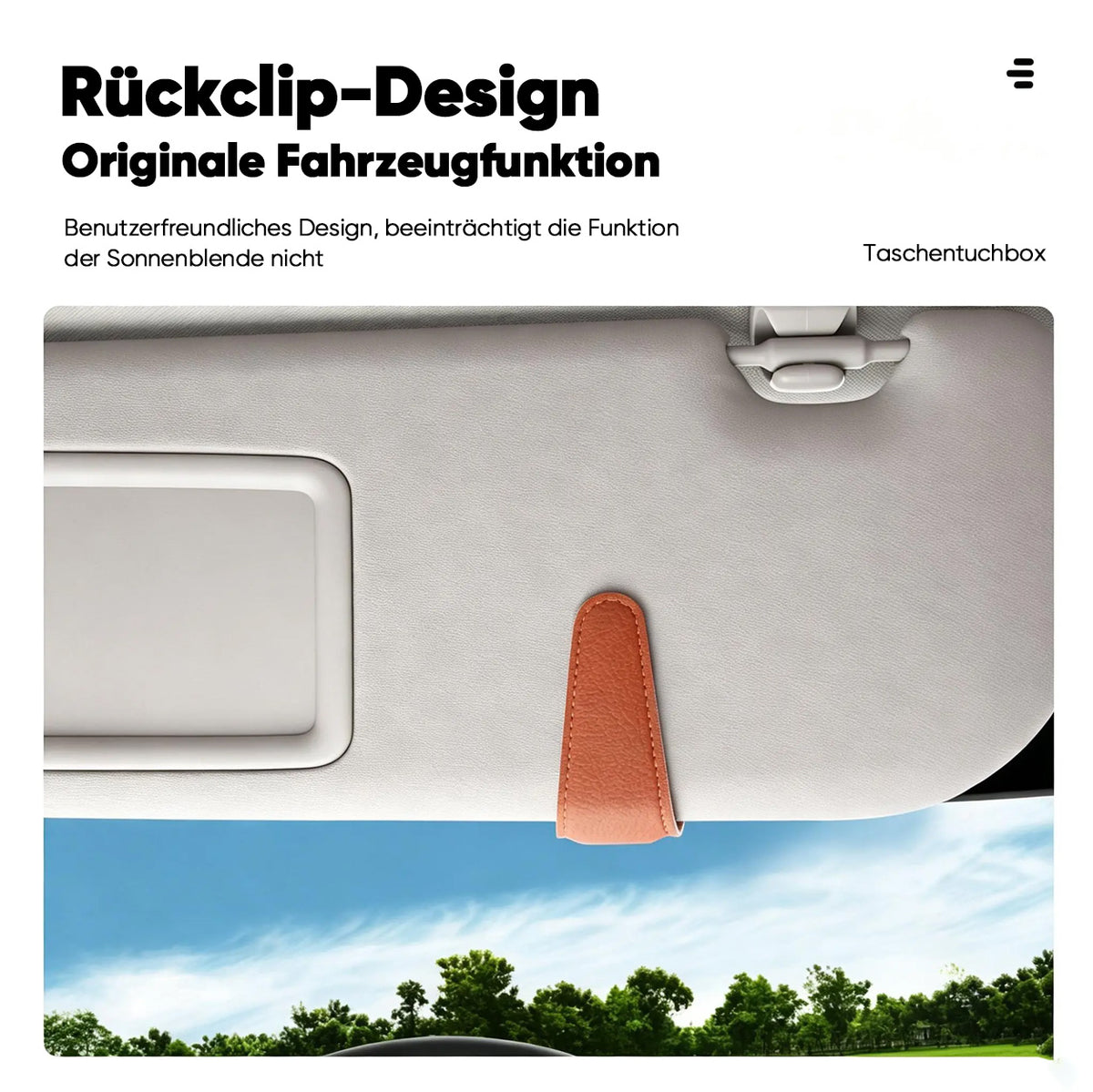 TYII™ Magnetischer Sonnenblenden-Brillenhalter für das Auto – Brillenclip aus Leder & Multifunktions-Organizer