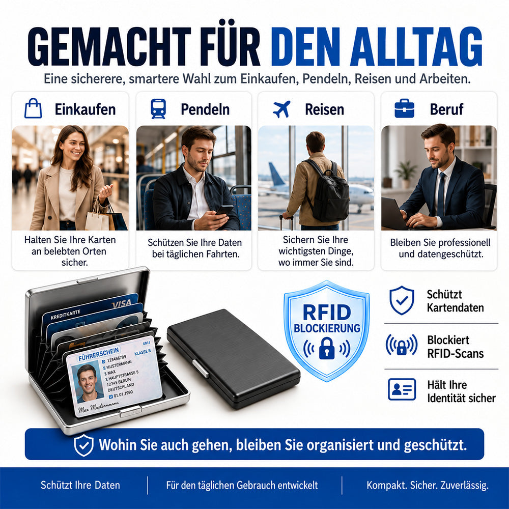 Tyiimax™ RFID-blockierender Kartenhalter aus Metall