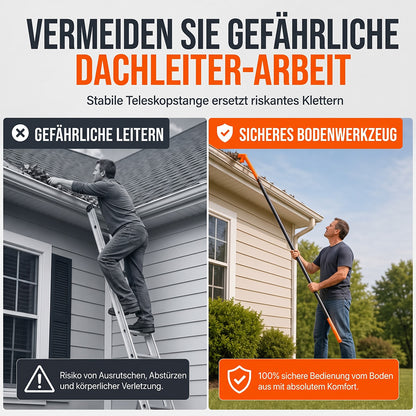 Werkzeuge zur Dachrinnenreinigung ohne Klettern