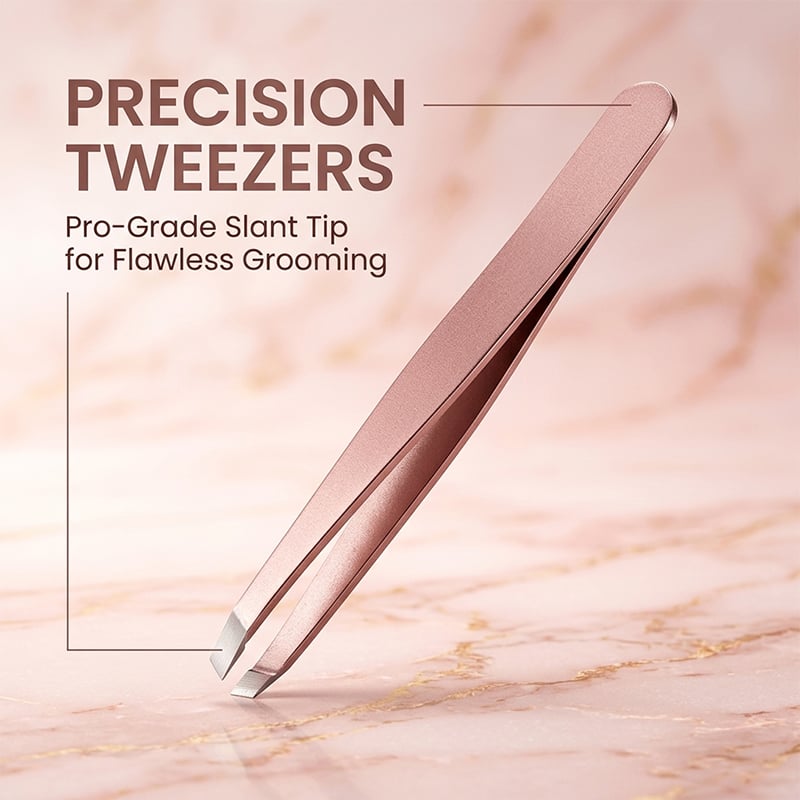 TYIIPLUS™ Lash & Brow Touch Up Tool Set – Precision Stainless Steel Tweezers & Dual-Ended Lash Comb for Brow Grooming & Lash Separation