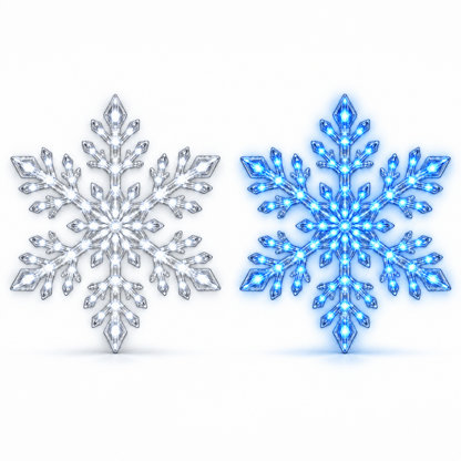 ❄️TYIIMAX LED-Schneeflocken-Wandleuchten-Set (12 Stück)