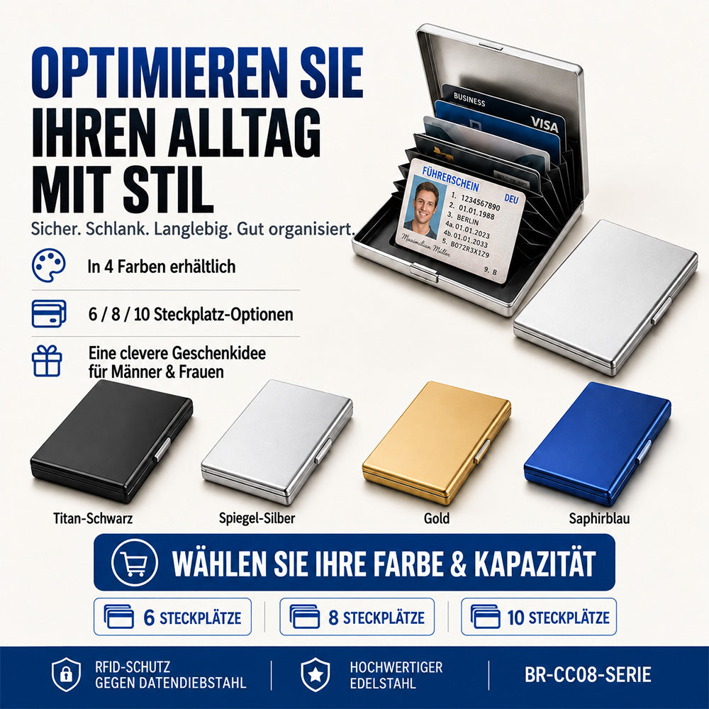 Tyiimax™ RFID-blockierender Kartenhalter aus Metall
