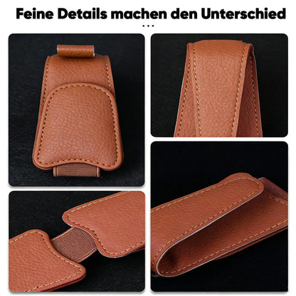 TYII™ Magnetischer Sonnenblenden-Brillenhalter für das Auto – Brillenclip aus Leder & Multifunktions-Organizer