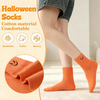 Spooky Season Halloween Embroidered Ankle Socks