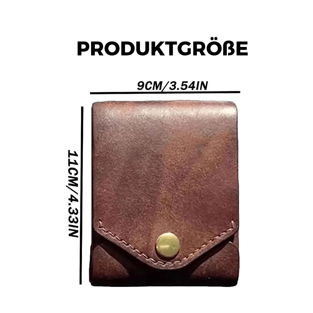 Tyiimax™ Vintage-Ledergeldbörse Portmonie mit Stiftfach
