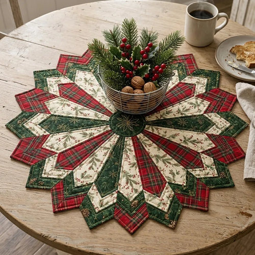 ✨ Quilting-Schablonenset „Holiday Star“ – DIY-Schablonen für festliche Tischläufer