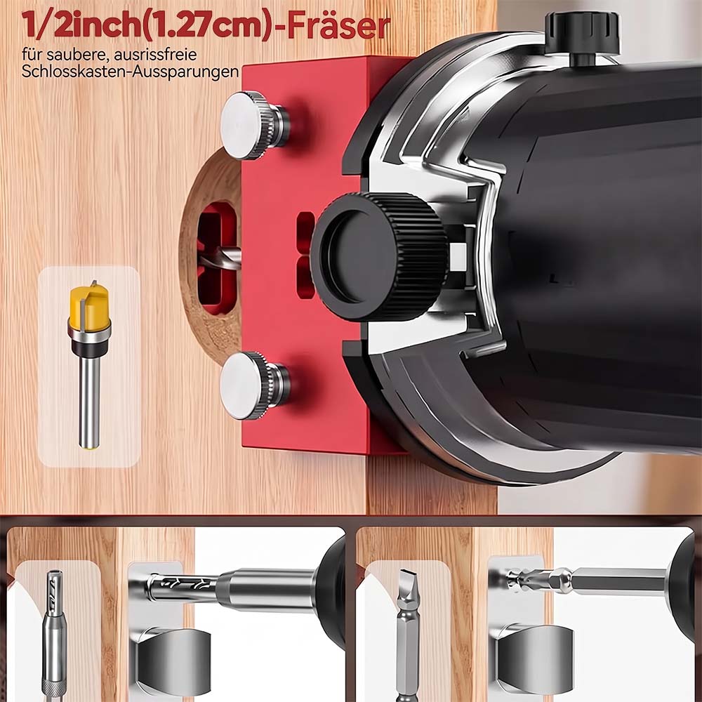 Set mit Einsteckwerkzeug für Türfallen (für Holztüren)