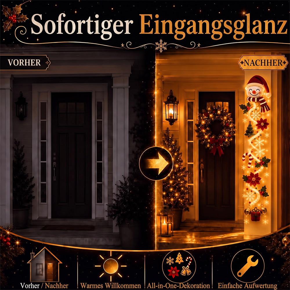 🎄 Leuchtender Weihnachts-Türhänger ✨ Festliche Wohndekoration