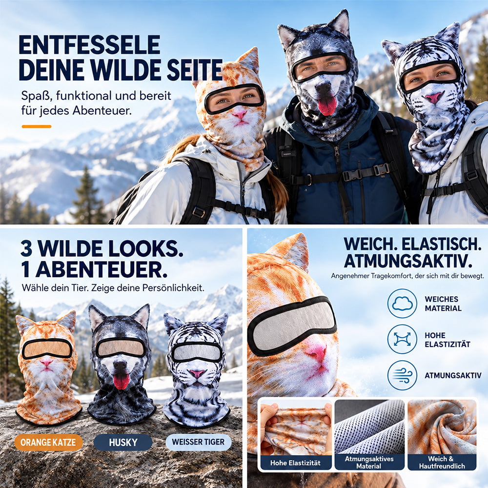 ❄️ Kuschelige Winddichte Wintermaske – Warm & Schützend für Ski, Snowboard & Outdoor