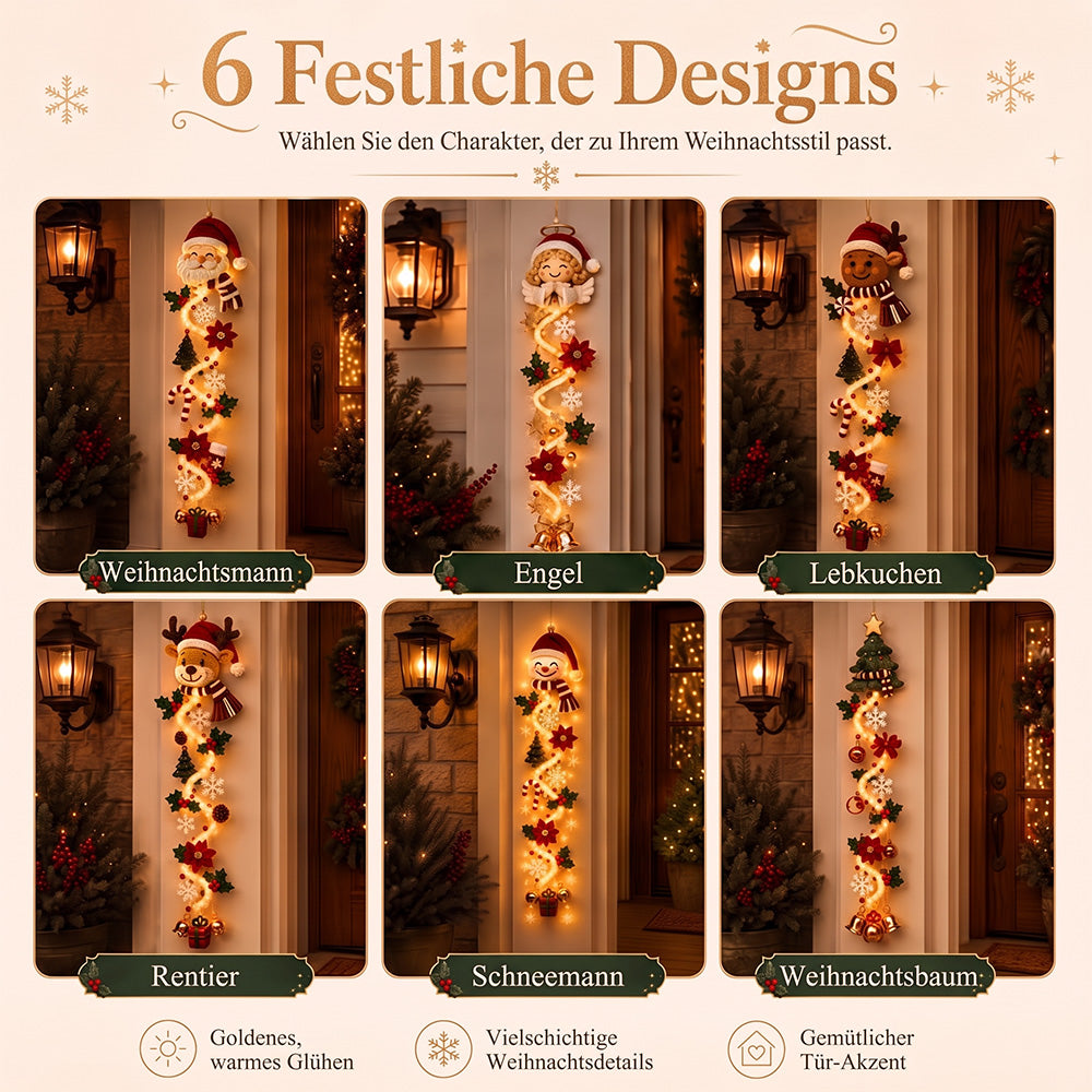 🎄 Leuchtender Weihnachts-Türhänger ✨ Festliche Wohndekoration