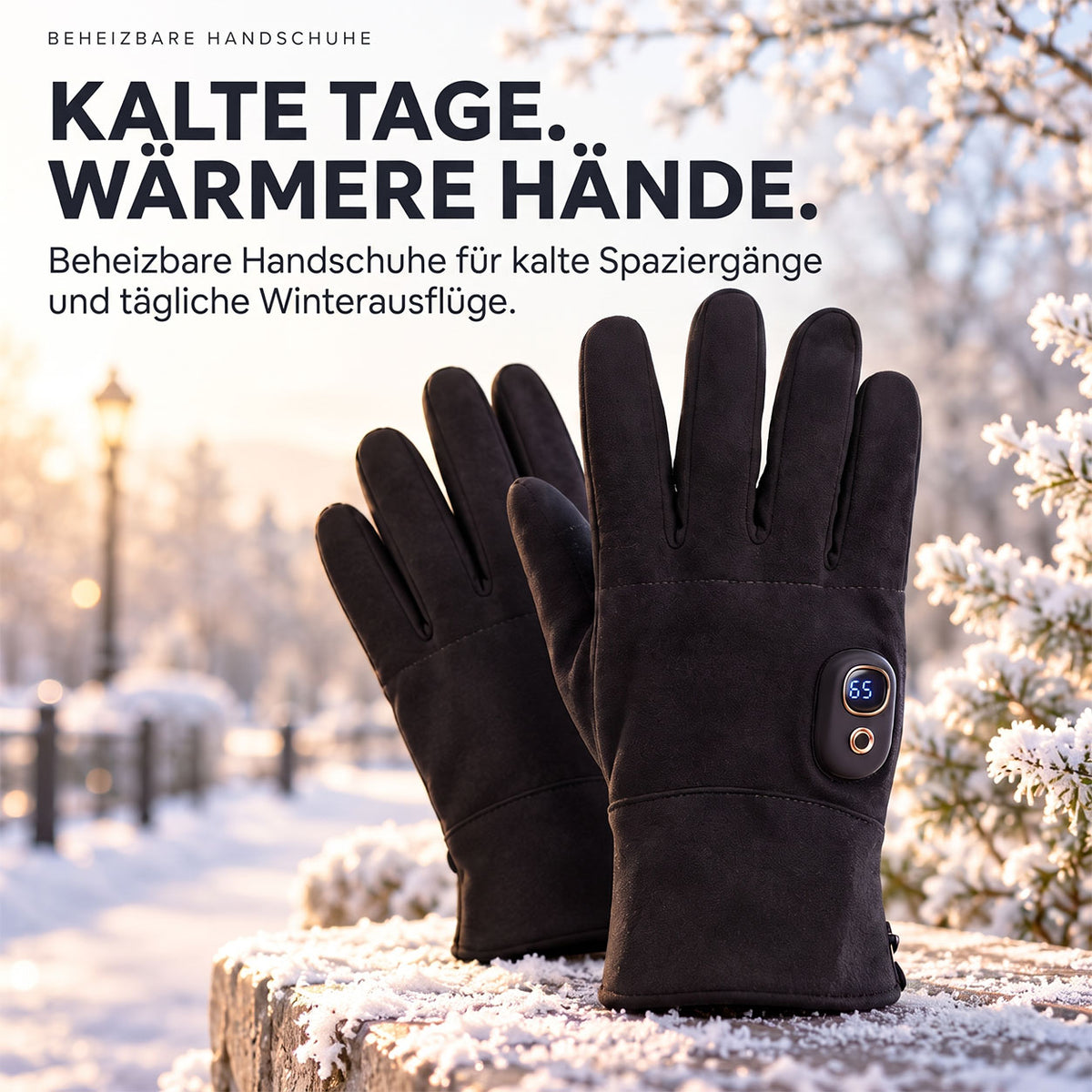 ❄️ Beheizbare Touchscreen-Handschuhe mit Digitalanzeige – Warme Hände im Winter