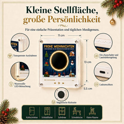 Magnetische Musikbox im Plattenspieler-Stil mit NFC-Funktion