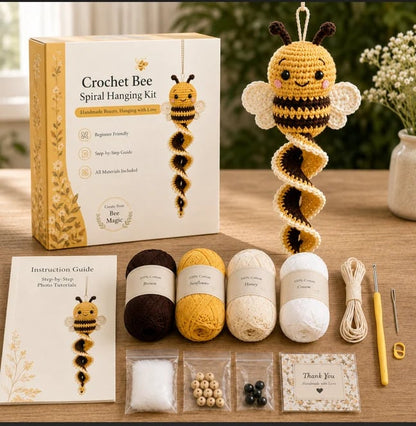 🧶🌿 Häkelnadel-Set für spiralförmige Ornamente – Ein anfängerfreundliches DIY-Set zur Gartentierdekoration