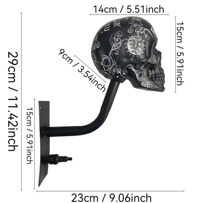 Motorradhelm-Halterung „Totenkopf“ – Wandhalterung im Punk-Totenkopf-Design für Helme, Jacken & Garagendekoration
