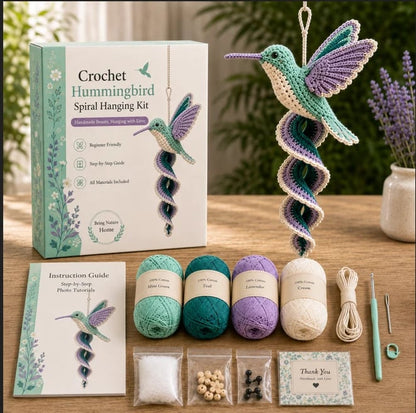 🧶🌿 Häkelnadel-Set für spiralförmige Ornamente – Ein anfängerfreundliches DIY-Set zur Gartentierdekoration