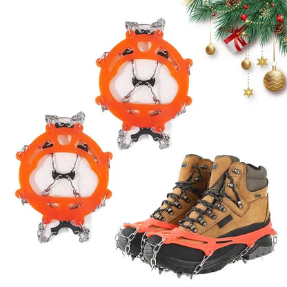 ❄️ TYII™ 8-Zacken-Schuhspikes – Rutschfeste Schneekrallen mit Edelstahlketten für Winter, Wandern & Outdoor