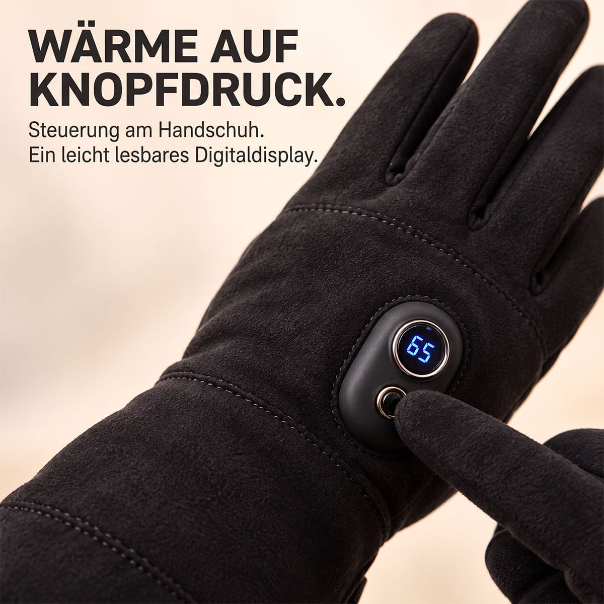 ❄️ Beheizbare Touchscreen-Handschuhe mit Digitalanzeige – Warme Hände im Winter