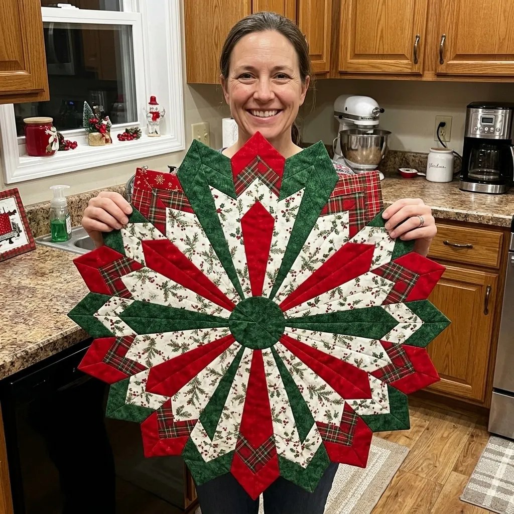 ✨ Quilting-Schablonenset „Holiday Star“ – DIY-Schablonen für festliche Tischläufer