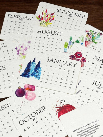 ✨🌱 Umweltfreundlicher Pflanzbarer „Timeless“ Saatgut-Kalender 2027 – Pflanzen, wachsen & genießen