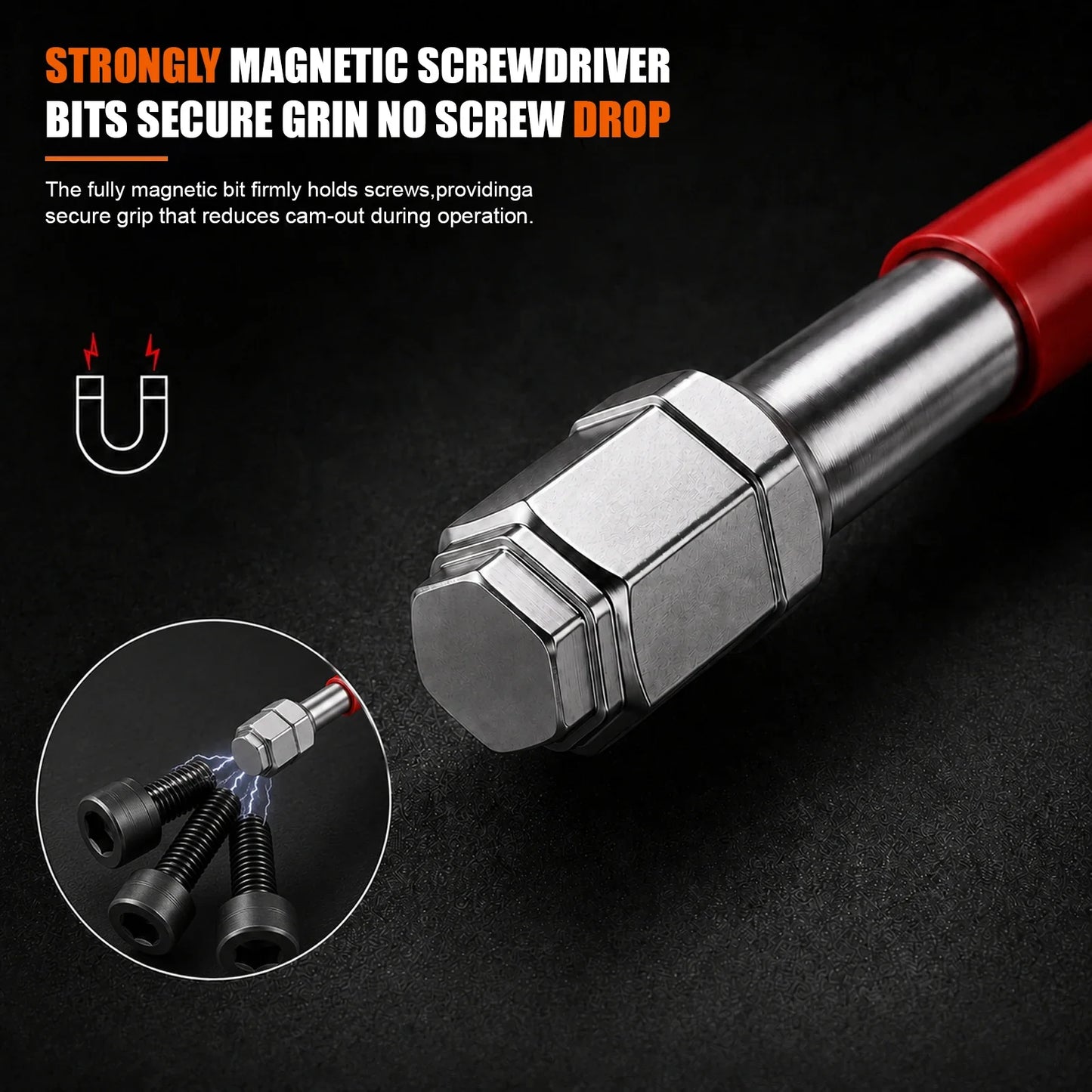 6-Piece Magnetic Pagoda Hex Shank Screwdriver Bit Set