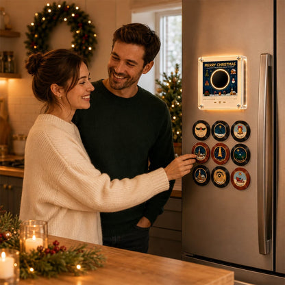 Magnetische Musikbox im Plattenspieler-Stil mit NFC-Funktion