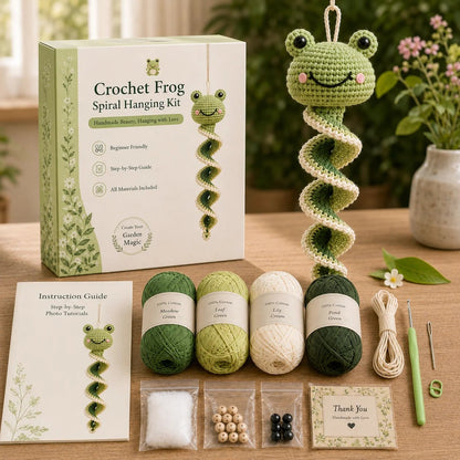🧶🌿 Häkelnadel-Set für spiralförmige Ornamente – Ein anfängerfreundliches DIY-Set zur Gartentierdekoration