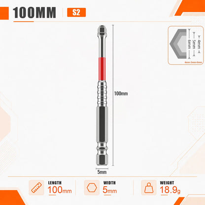 6-Piece Magnetic Pagoda Hex Shank Screwdriver Bit Set