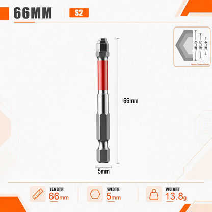 6-Piece Magnetic Pagoda Hex Shank Screwdriver Bit Set