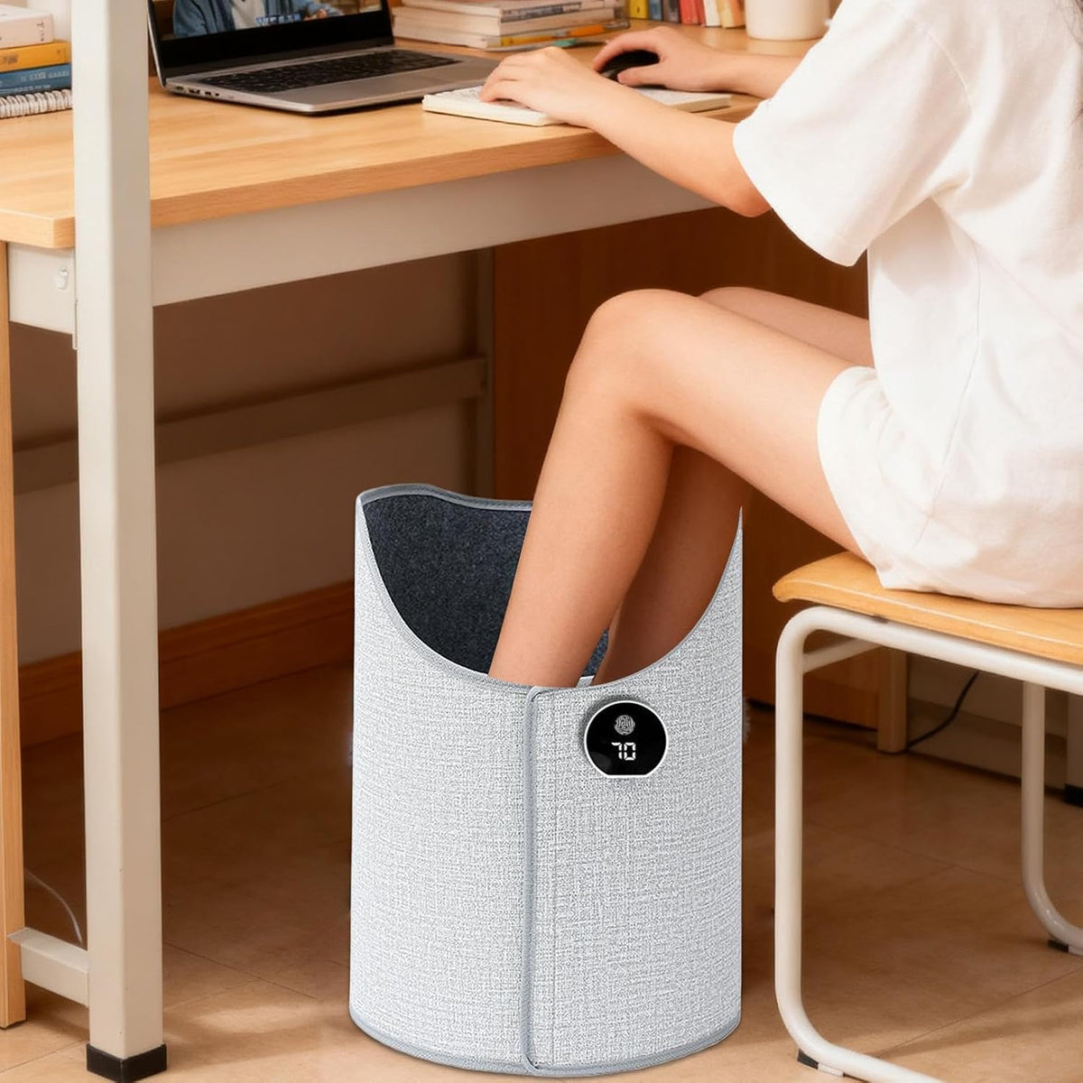 TYII™ 360°-Elektro-Fuß- und Beinwärmer – Heizung für den Schreibtisch mit 5 Stufen und Digitalanzeige