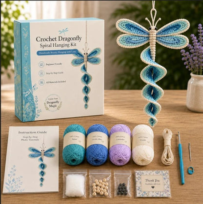 🧶🌿 Häkelnadel-Set für spiralförmige Ornamente – Ein anfängerfreundliches DIY-Set zur Gartentierdekoration