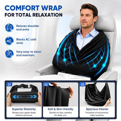 ✈️ TYII™ 3-in-1 Reisekissen mit Schlafmaske – Nackenstütze für Flugzeug, Auto & Zug
