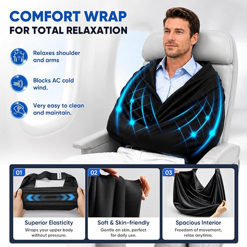 ✈️ TYII™ 3-in-1 Reisekissen mit Schlafmaske – Nackenstütze für Flugzeug, Auto & Zug