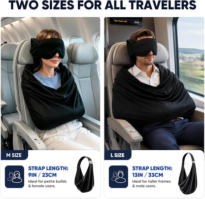 ✈️ TYII™ 3-in-1 Reisekissen mit Schlafmaske – Nackenstütze für Flugzeug, Auto & Zug
