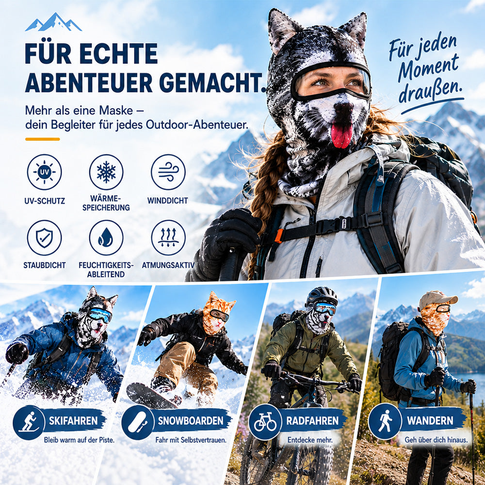 ❄️ Kuschelige Winddichte Wintermaske – Warm & Schützend für Ski, Snowboard & Outdoor