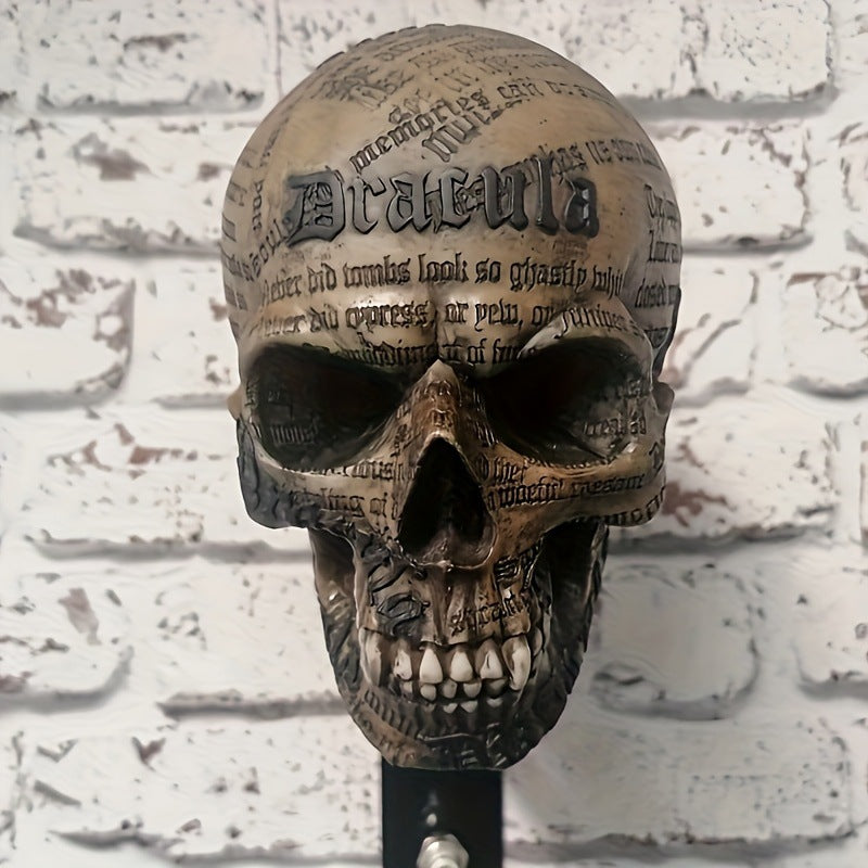 Motorradhelm-Halterung „Totenkopf“ – Wandhalterung im Punk-Totenkopf-Design für Helme, Jacken & Garagendekoration