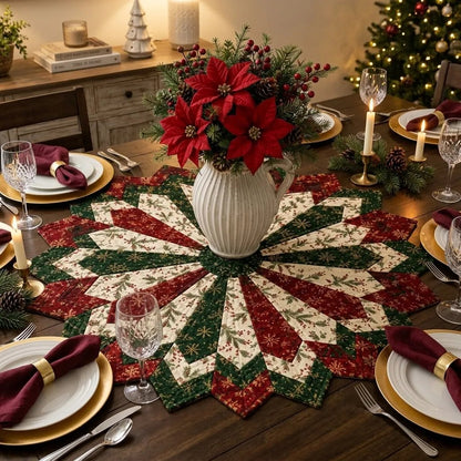 ✨ Quilting-Schablonenset „Holiday Star“ – DIY-Schablonen für festliche Tischläufer