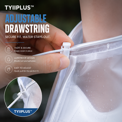 TYIIPLUS™ Waterproof Shoe Covers with Zipper & Adjustable Drawstring