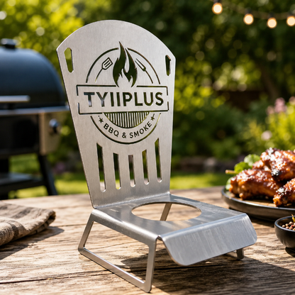 TYIIPLUS™ Beer Can Chicken Chair – Heavy Duty 304 Stainless Steel BBQ Roaster Stand for 16oz Beer Cans