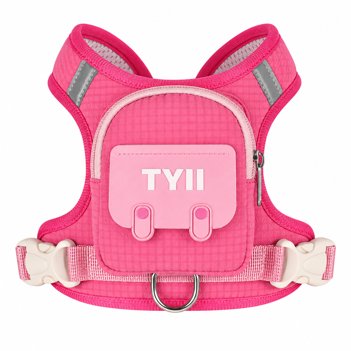 TYIIMAX™ Hunde-Rucksackweste mit Borstenmuster (inkl. Leine) – Leichte, stoßfeste Hundeweste mit Aufbewahrungstaschen und reflektierendem, atmungsaktivem Design